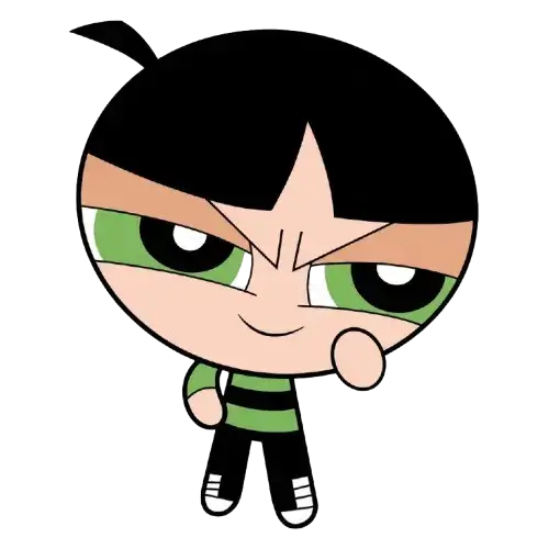 Confident Butch, Cartoon, The_Powerpuff_Girls, Buttercup, easy, famous