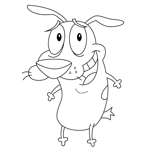 Courage Dog Basic, Cartoon, Courage_the_Cowardly_Dog, Courage, easy, famous