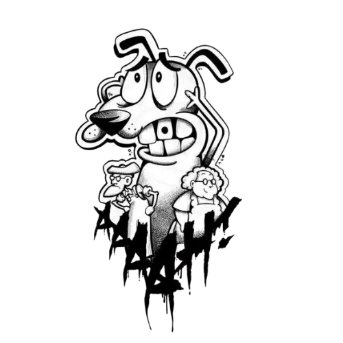 Courage Dog Family, Cartoon, Courage_the_Cowardly_Dog, Courage, easy, famous