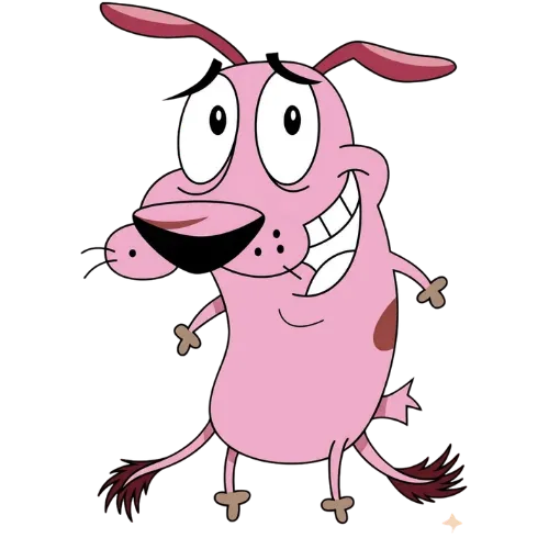 Courage Dog In House, Cartoon, Courage_the_Cowardly_Dog, Courage, easy, US