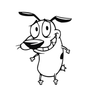 Courage Dog Smile, Cartoon, Courage_the_Cowardly_Dog, Courage, easy, famous