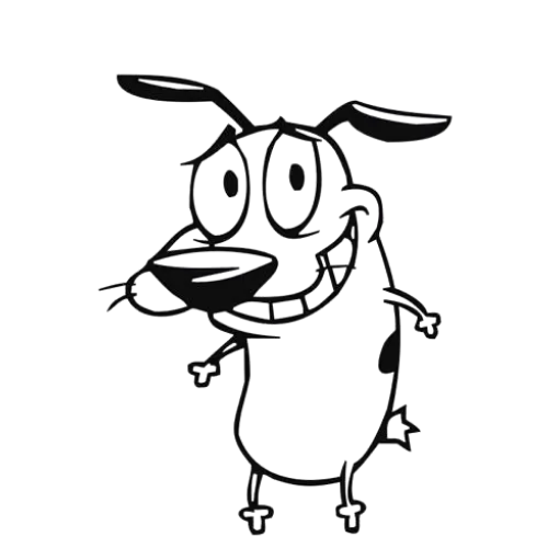 Courage Dog Smile, Cartoon, Courage_the_Cowardly_Dog, Courage, easy, famous