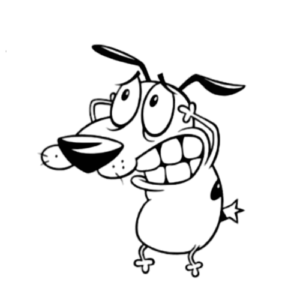 Courage Dog Worry, Cartoon, Courage_the_Cowardly_Dog, Courage, easy, famous