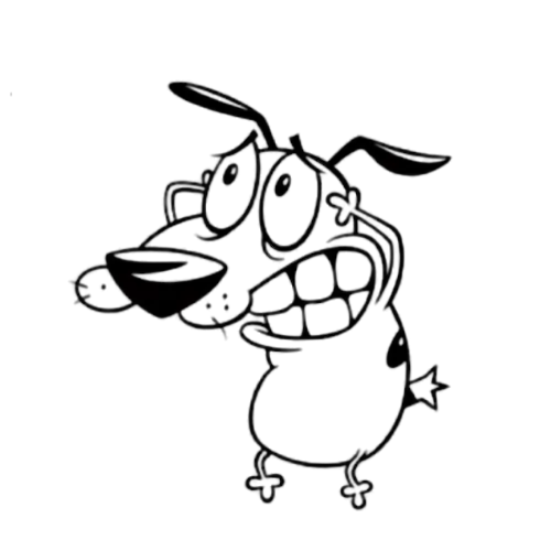 Courage Dog Worry, Cartoon, Courage_the_Cowardly_Dog, Courage, easy, famous