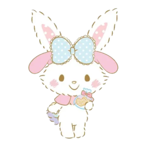 Cute Bunny With Bow, Cartoon, anime, unknown, easy, JP