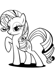 Cute Curly Pony, Cartoon, My_Little_Pony, Rarity, easy, famous