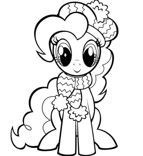 Cute Pony Outline, Cartoon, my_little_pony, unknown_character, easy, famous