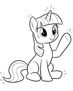 Cute Pony Sitting, Cartoon, My_Little_Pony, Twilight_Sparkle, easy, famous