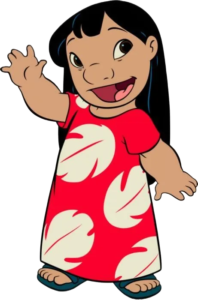 Cute Sitting Lilo, Cartoon, Lilo_and_Stitch, Lilo, easy, famous