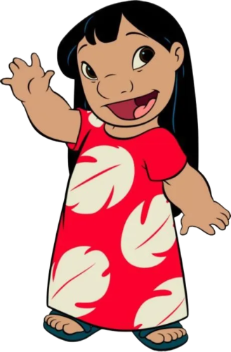 Cute Sitting Lilo, Cartoon, Lilo_and_Stitch, Lilo, easy, famous