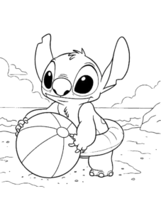 Cute sitting Stitch, Cartoon, Lilo_and_Stitch, Stitch, easy, famous