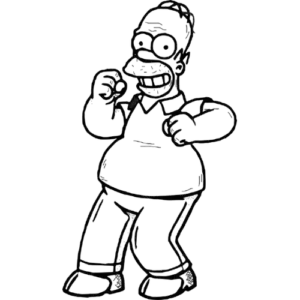 DANCING POSE, Cartoon, The_Simpsons, Homer_Simpson, easy, famous