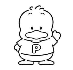 Duck Hello, Cartoon, abstract, minimalist, easy_draw, simple_shape