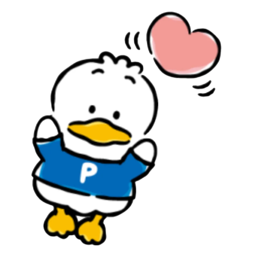 Duck In Love, Cartoon, duck_character, cute_duck, easy, JP