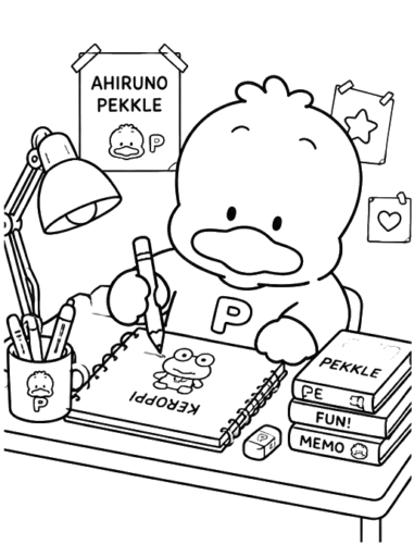 Duck Reading Book, Cartoon, Ahiruno_Pekkle, hard, JP, US