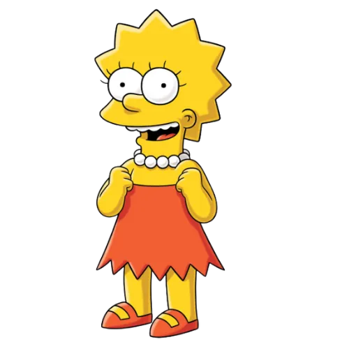 Excited Double Fist, Cartoon, The_Simpsons, Lisa_Simpson, easy, famous