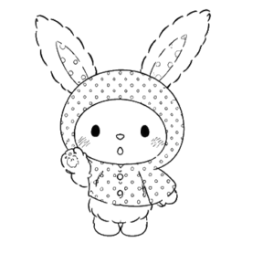 Elegant Bunny, Cartoon, Hello_Kitty, unspecified_character, easy, famous