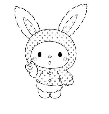 Elegant Bunny, Cartoon, Hello_Kitty, unspecified_character, easy, famous
