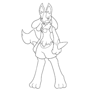 Elegant Lucario, Cartoon, pokemon, lucario, easy, famous