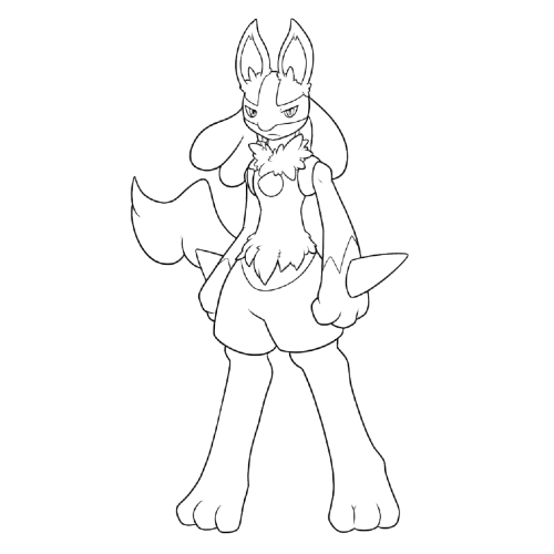 Elegant Lucario, Cartoon, pokemon, lucario, easy, famous