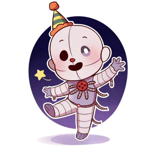 Ennard Adorable, Cartoon, halloween, puppet_clown, easy, no_event