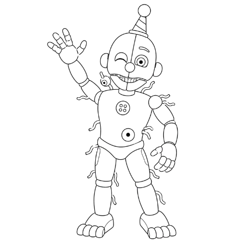Ennard Say Hi, Cartoon, Five_Nights_at_Freddy's, Circus_Baby, normal, famous