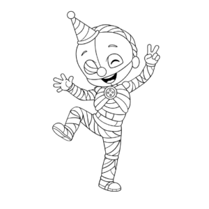 Ennard Super Happy, Cartoon, abstract, minimalist, easy_draw, simple_shape