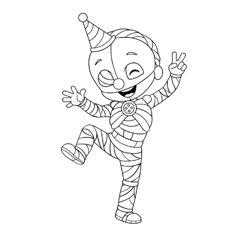 Ennard Super Happy, Cartoon, abstract, minimalist, easy_draw, simple_shape