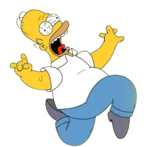 FALLING POSE SCARED, Cartoon, The_Simpsons, Homer_Simpson, easy, famous