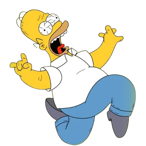 FALLING POSE SCARED, Cartoon, The_Simpsons, Homer_Simpson, easy, famous