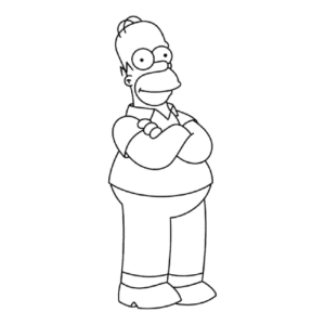 FOLDED ARMS, Cartoon, The_Simpsons, Homer_Simpson, easy, famous