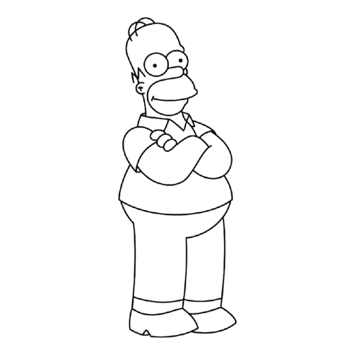FOLDED ARMS, Cartoon, The_Simpsons, Homer_Simpson, easy, famous