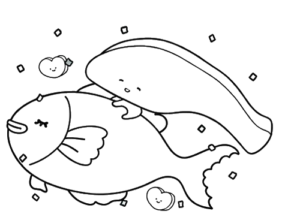 Fish Character, Cartoon, sushi, normal, JP, KR