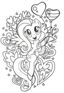 Floral Pony Coloring, Cartoon, My_Little_Pony, unknown_character, easy, famous