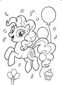 Floral Pony Portrait, Cartoon, my_little_pony, pinkie_pie, easy, famous