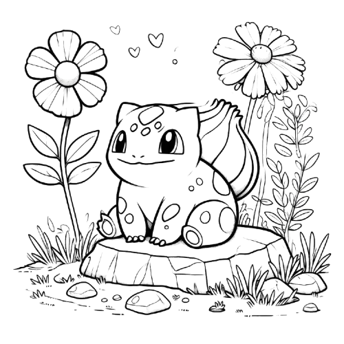 Flower Garden Bulbasaur, Cartoon, chameleon_in_garden, normal, US, JP