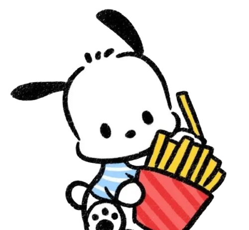 French Fries Puppy, Cartoon, hello_kitty, pochacco, easy, famous