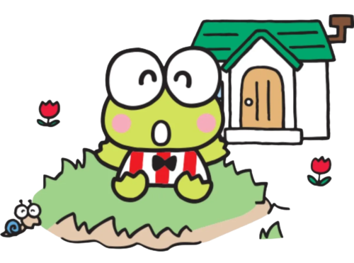 Frog House Garden, Cartoon, Sanrio, Keroppi, easy, famous