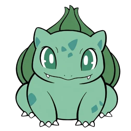 Front Bulbasaur, Cartoon, pokemon, bulbasaur, easy, famous