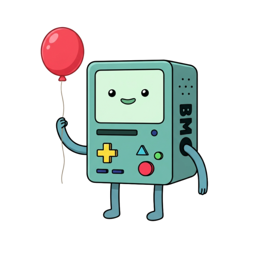 Happy Balloon Bmo, Cartoon, Adventure_Time, BMO, easy, famous