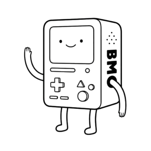 Happy Waving Bmo, Cartoon, Adventure_Time, BMO, easy, famous