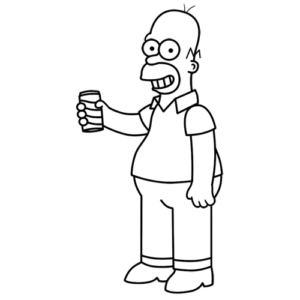 HOLDING DRINK, Cartoon, The_Simpsons, unknown, easy, famous