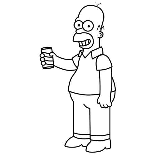 HOLDING DRINK, Cartoon, The_Simpsons, unknown, easy, famous