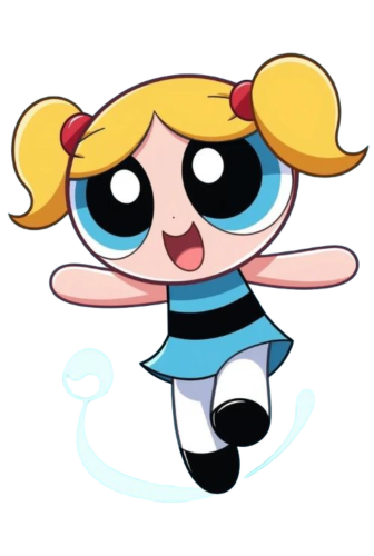 Happy Bubbles, Cartoon, The_Powerpuff_Girls, Bubbles, easy, famous