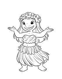 Hula Lilo, Cartoon, hula_dancer, easy, US, JP