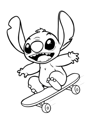 Jumping Stitch, Cartoon, Lilo_and_Stitch, Stitch, normal, famous