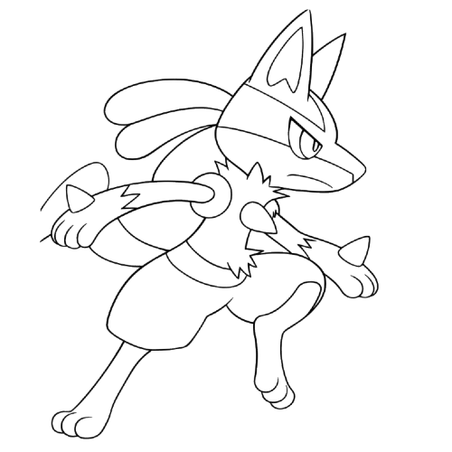 Kicking Lucario, Cartoon, Pokemon, Lucario, normal, famous