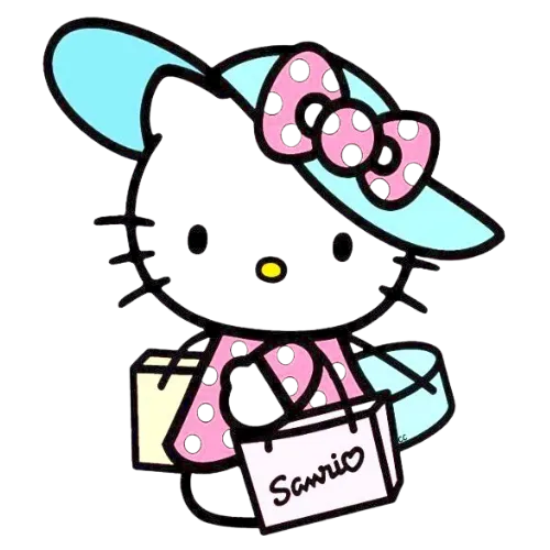Kitty Color Shopping, Cartoon, Sanrio, Hello_Kitty, easy, famous