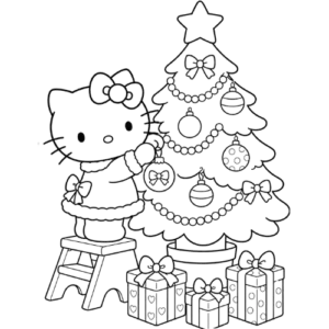 Kitty With Tree, Cartoon, Hello_Kitty, easy, JP, US