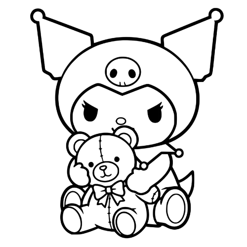 Kuromi Teddy, Cartoon, Hello_Kitty, normal, JP, US